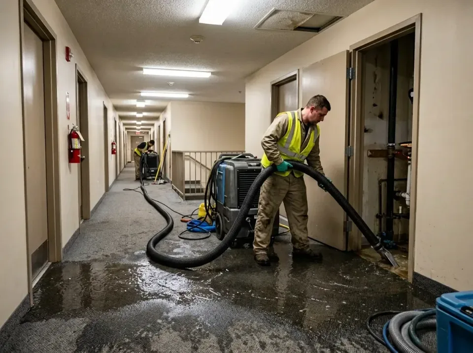 multi-unit-apartment-hallway-f-005 — frequently asked questions, Emergency Burst Pipe Water Extraction & Removal in Parkersb…
